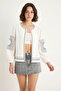 Women's Embroidery Detailed Summer Muslin White Jacket - 6