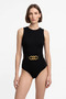 Women's Knitted Buckle Faux Leather Belt Black