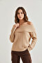 Women's Degaje Collar Camel Sweater - 5
