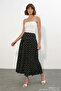 Women's Polka Dot Black Skirt - 3
