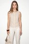 Women's Ornamental Button Detailed Tassel Embroidered Cotton Cream Blouse