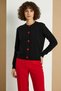 Women's Heart Buttoned Knitwear Black Cardigan - 2