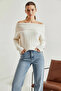 Women's Degaje Collar Cream Sweater - 6