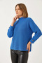 Women's Thessaloniki Knitted Blue Sweater - 5