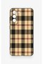 Samsung-S21Fe Compatible Cream Plaid Patterned Silicone Case - 2