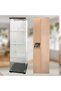 LFT HUIMEI2Y 4-Tier Glass Display Cabinet with Lock, Display Case Black | Single-Door Tempered Glass Showcase for Collectibles, Figures, and Decor; Curio Cabinet for Living Room, Bedroom, Office - 8
