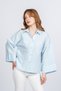 Women's Summer Blue Vina Wide-Sleeve Striped Shirt 70079 - 5