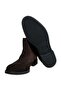 Brown Laceless Genuine Suede Leather Men's Boots - 3