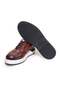 Brown Lace-Up Genuine Leather Men's Shoes - 3