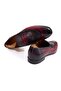 Burgundy Color Laceless Genuine Leather Men's Shoes - 2