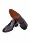 Black Color Lace-Up Genuine Leather Men's Shoes - 3