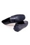 Dark Blue Color Laceless Genuine Leather Men's Shoes - 2