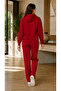 Women's Daisy Spilt Hearts Printed 2-Piece Tracksuit Set/Round Neck Sweatshirt and Straight Leg Bottom - 2