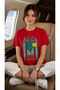 Unisex Oversize Tennis Printed T-Shirt 100% Cotton Tennis Themed Comfortable Fit Short Sleeve T-Shirt