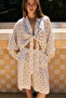 White Front-Tie Polka Dot Kimono Set - 51432 - 2