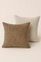 43X43 cm Set of 2 Decorative Throw Pillow Covers in Brown and Cream Textured - 2