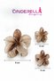 Set of 3 Black Metallic Silver Ombre Lotus Flower Hair Clips - Hawaiian Flower Hair Clip - 3