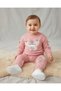 Baby Girl Set with Butterfly Print and Bow on the Sleeves, 6-9-12-18-24 Months - 3