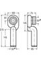 Sifon vertical pentru pisoar, plastic / alb - 5