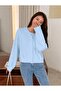 Women's Pearl Button Oversize Basic Knitwear Cardigan with Beard Pattern - 3