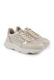 Women's Casual Shoes Genuine Leather Laser Cut Patterned Metallic Transition Thick Sole Sneaker 26Y-7085 - 3
