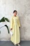 Yellow Skirted Long Sleeve Dress with Gathered Hem