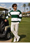 Segmented Color Half Zipper Polo Neck Sweatshirt with Fleece Inside Unisex - 3
