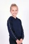 3-Piece Girls' Hooded Sweatshirt with Kangaroo Pockets and Stripe Detail - 4