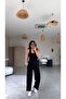 Black Ribbed Globlu Athlete Comfortable Tracksuit Set - 3