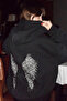 Wings Back Lace Detailed Oversize Sweatshirt - 5