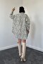 Black Patterned Snap Button Shirt - 3