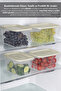 6-Piece Deep Food Storage Container - Rectangular Kitchen Organizer Stackable Storage Container 2Lt Beige - 4