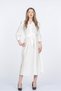 Women's Summer Ecru Alya Long Sleeve Elegant Modal Fabric Dress 50395