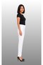 Women's Belted White, Navy Blue, Black Alpaca Fabric Doctor Nurse Medical Single Bottom Trousers - 3
