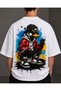 Street Duck Oversize 100% Cotton White Unisex T-Shirt - 2