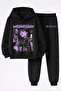 Wednesday Printed 3-Yarn Quality Soft Texture Sweatshirt and Sweatpants Children's Winter Top-Bottom Set