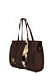 Women's Brown Printed Classic Shoulder Bag Wb500012Sb - 5