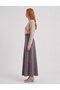 Partly Stitched Suede Skirt Smoked - 3