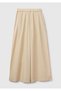 Women's Cream 100% Cotton Wide Leg Trousers with Side Pocket Stitching Detail - 2