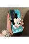 Samsung Galaxy S24 Compatible Silicone Edge Hard Back Case Mickey Patterned Couple Phone Case - 3