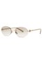 Mocha Women's Oval Sunglasses, Uv Protection, Retro Vintage Design, Stylish Premium Glasses with Gold Detail - 2