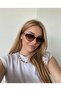 Nivra Oval Brown Trend Color Sunglasses Bone Sap Premium - 3