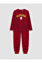 Boy's Pajama Set Long Sleeve Printed Crew Neck Jogger Bottom 2-Piece Comfortable W69598B1