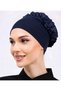 Non-Slip Ruffled Silicone Seamless Non-Slip Underwear Women's Hijab Tie-On Underwear Navy Blue - 2