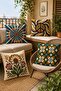 Embroidered Flowers Patterned 4-Piece Throw Pillow Cover Set - 2