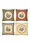 Framed Flowers Patterned 4-Piece Throw Pillow Cover Set - 3