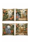 Artistic Leopard Patterned 4-Piece Throw Pillow Cover Set - 3