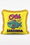 Colorful Sardine and Fish Figured Marine Themed Set of 4 Fringed Throw Pillow Covers - 4