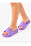 Girl's Lilac Purple Perforated Slippers Lightweight Summer Beach Pool Bathroom Slippers - 4