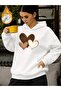 Hearts Printed Oversize Unisex Women'S/Men's Hooded Sweatshirt